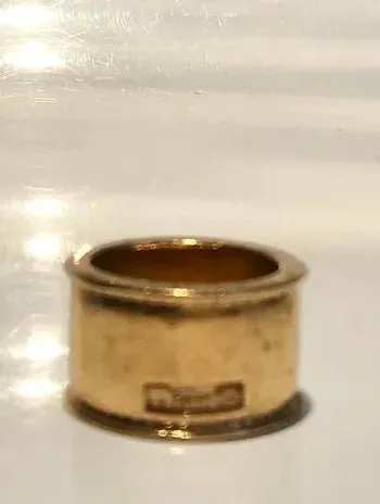 1980s CHRISTIAN DIOR GOLD TONE METAL SCARF RING