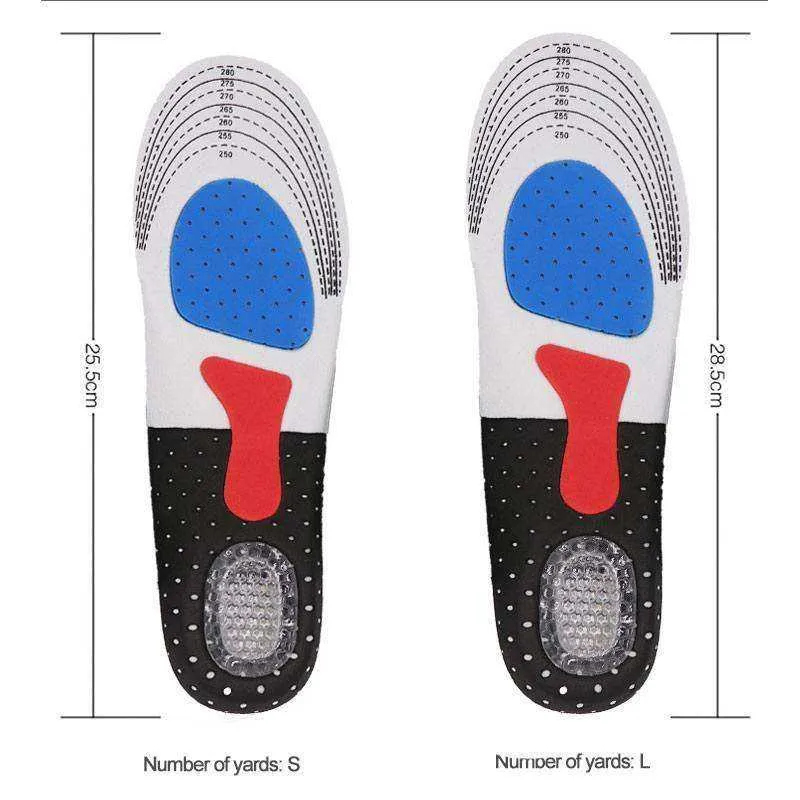 Aesthetic Orthopedic Pad Massaging Silicone Shoe Gel Insoles