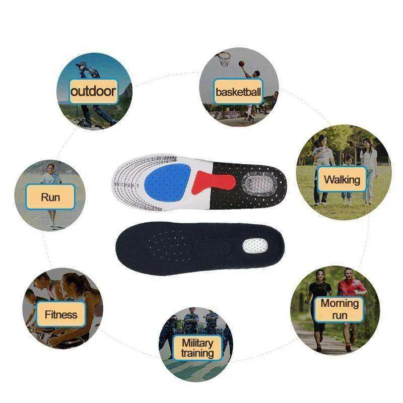 Aesthetic Orthopedic Pad Massaging Silicone Shoe Gel Insoles