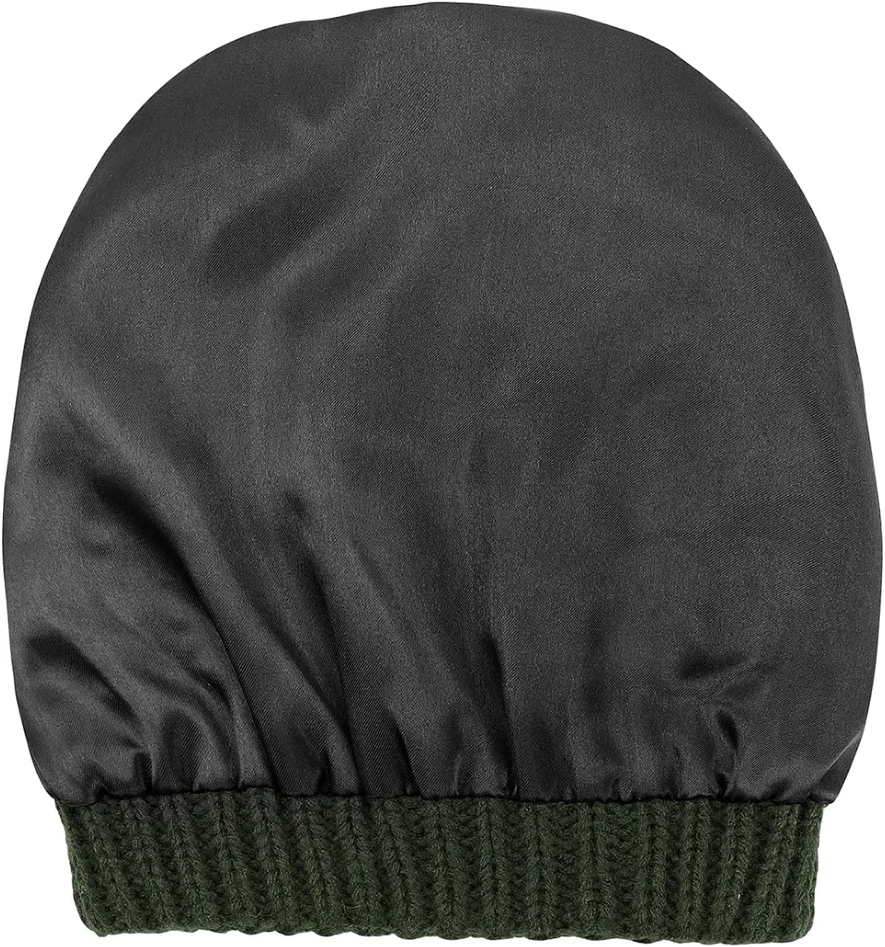 Beanies Women Satin Lined Beanie Winter Hats for Women Silk Lined Slouchy Beanie for Winter Warm Knit Cuffed Beanie Hat