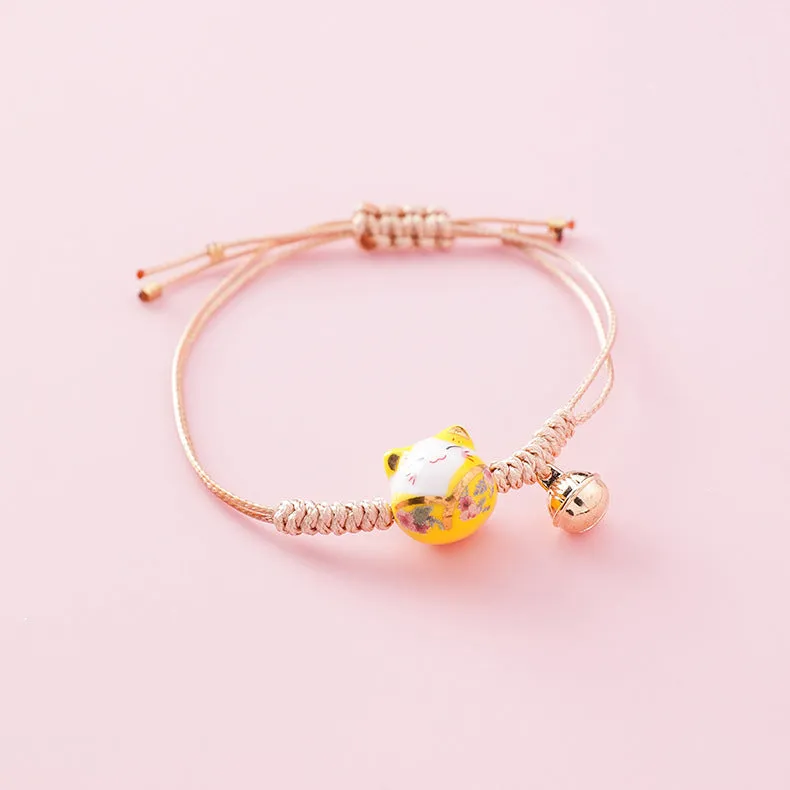 Ceramic Kitten Charm Bracelet