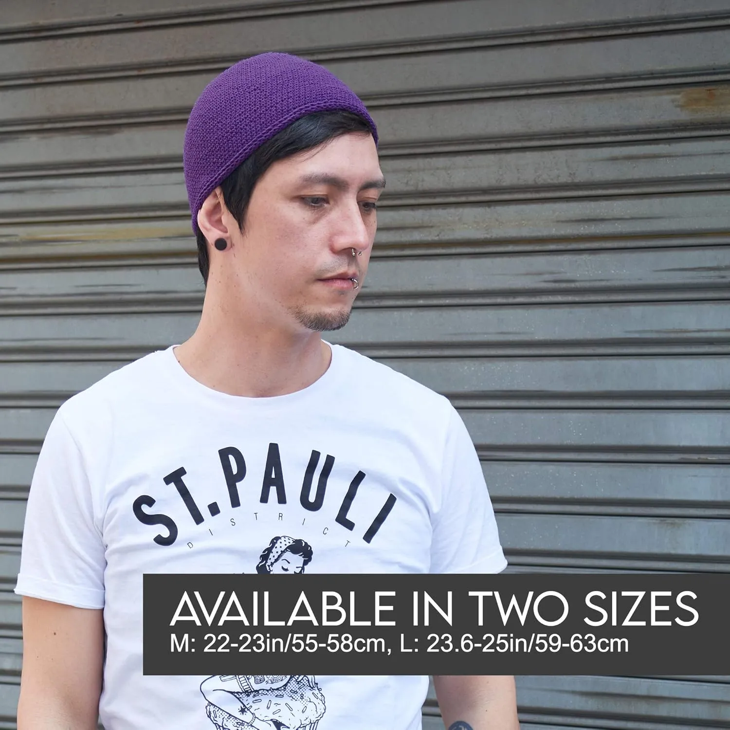 CHARM Kufi Hat Mens Beanie - Cap for Men Cotton Hand Made 2 Sizes by Casualbox