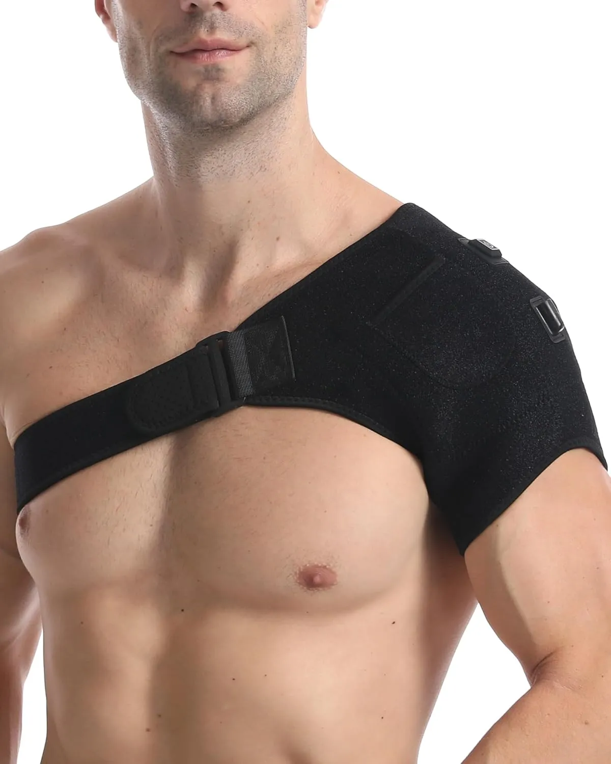 Cordless Shoulder Bliss Heating Pads for Pain and Rotator Cuff Pain,Shoulder Heated Reliever Men Women,Ratator Heat Wrap with 3 Heating Setting(1 PCE Black)