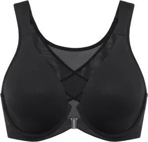 DELIMIRA Women's Front Closure Bras Posture Full Coverage Plus Size Underwire Unlined Back Support Plunge Seamless Bra B-H