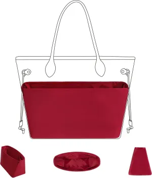 DGAZ Purse Organizer Insert Fits Neverfull-BagsSilk Bag OrganizerLuxury Handbag & Tote ShaperGM