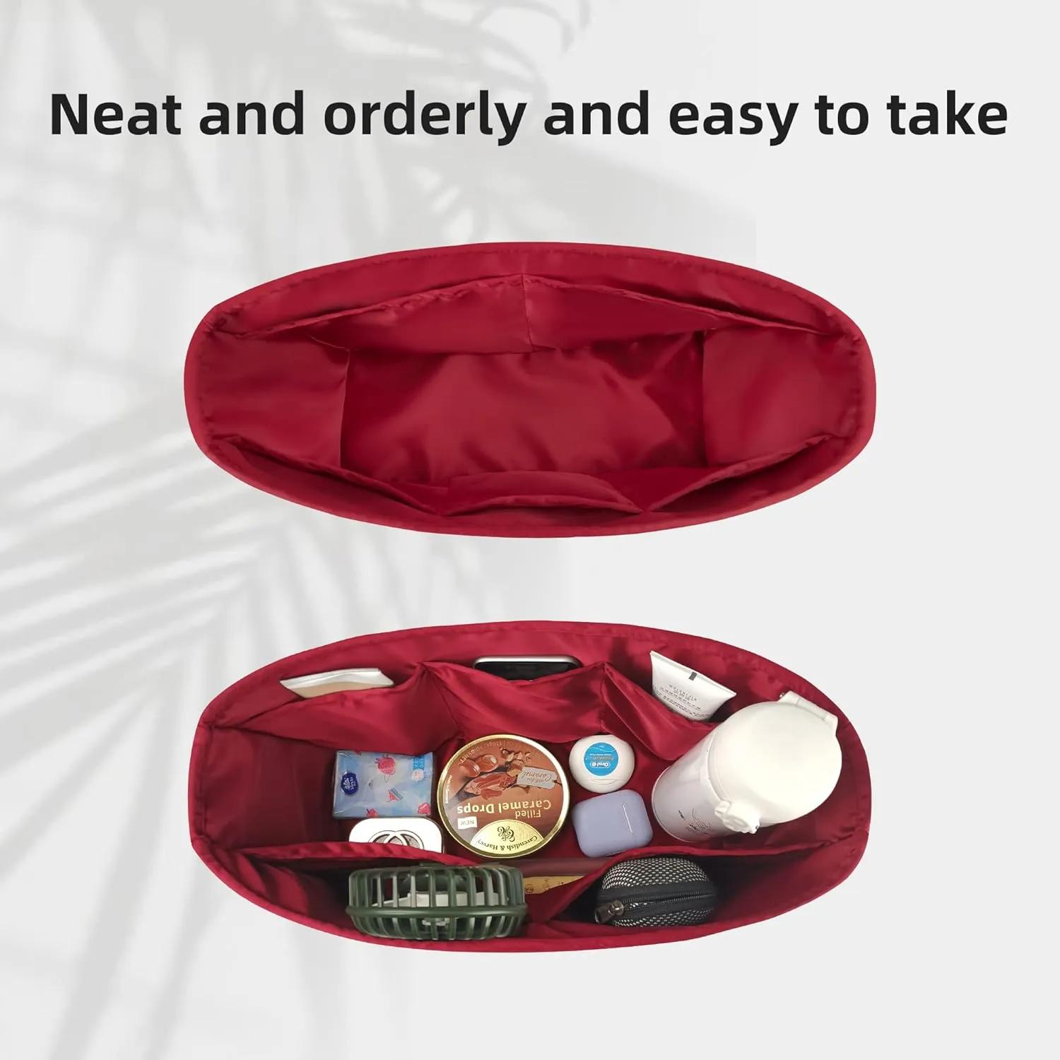 DGAZ Purse Organizer Insert Fits Neverfull-BagsSilk Bag OrganizerLuxury Handbag & Tote ShaperGM
