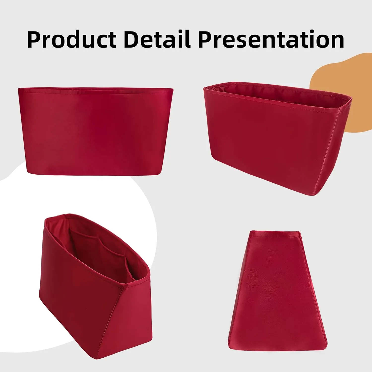DGAZ Purse Organizer Insert Fits Neverfull-BagsSilk Bag OrganizerLuxury Handbag & Tote ShaperGM