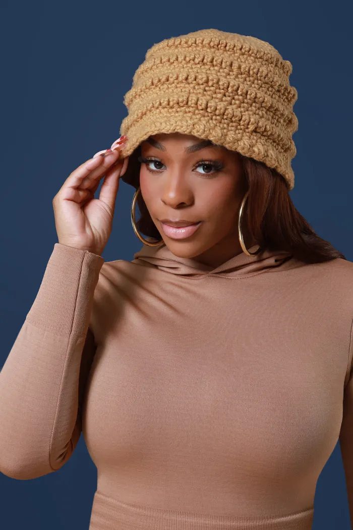 Dream It Crochet Bucket Hat - Khaki