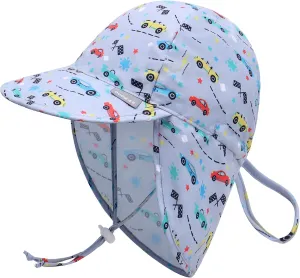 Duoyeree UPF 50  Baby Sun Hat with Ear and Neck Protection - Toddler Beach Hat for Boys & Girls - Ideal for Summer Fun