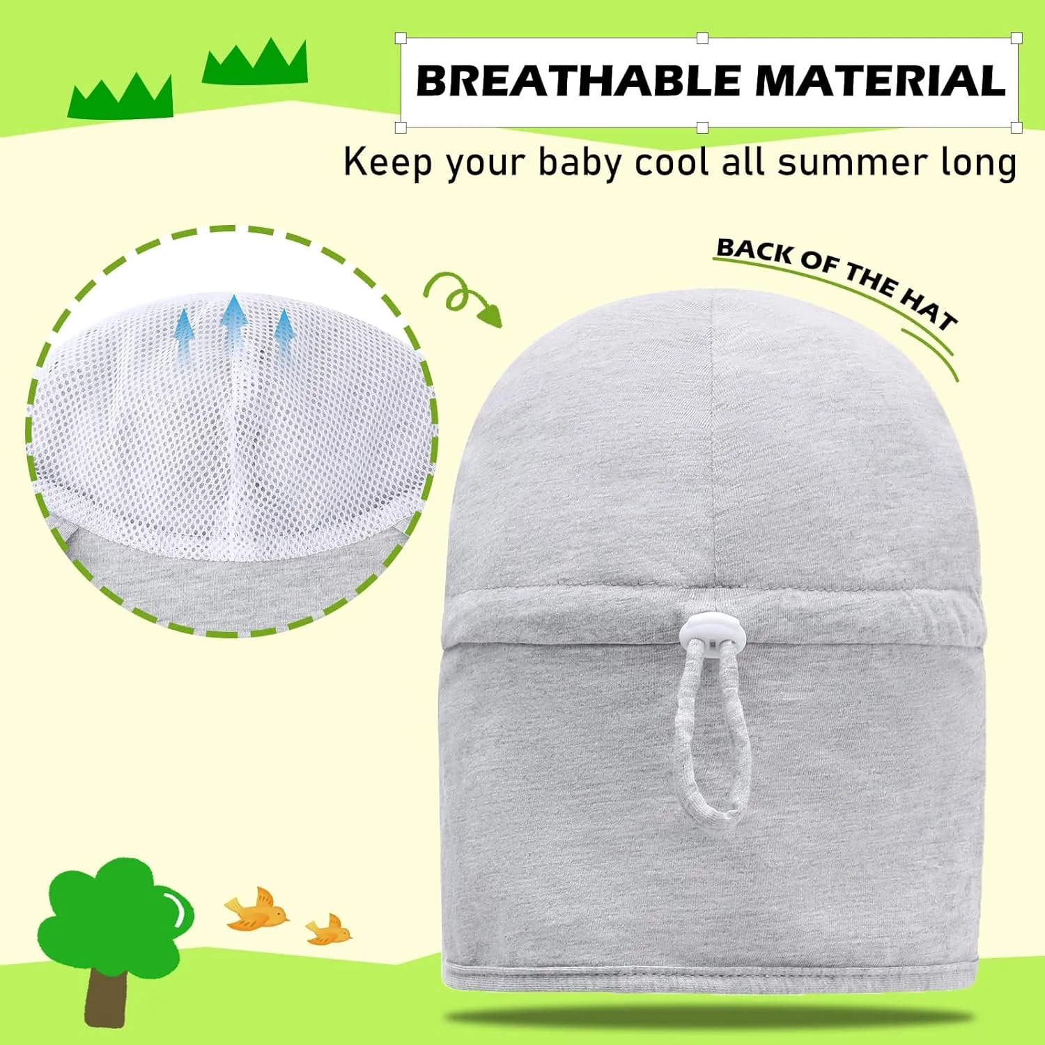 Duoyeree UPF 50  Baby Sun Hat with Ear and Neck Protection - Toddler Beach Hat for Boys & Girls - Ideal for Summer Fun
