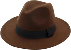 Fedora Buckle Wool Belt Panama Hat Womens Wide Floppy Hat Classic Baseball Caps Outdoor Fisherman Hat for Women and Men
