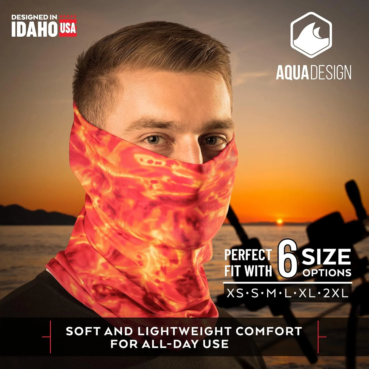 Fishing Hunting Masks Neck Gaiter: Men and Youth UPF 50  Sun Mask Protection: Camo Face Cover Balaclava Bandana