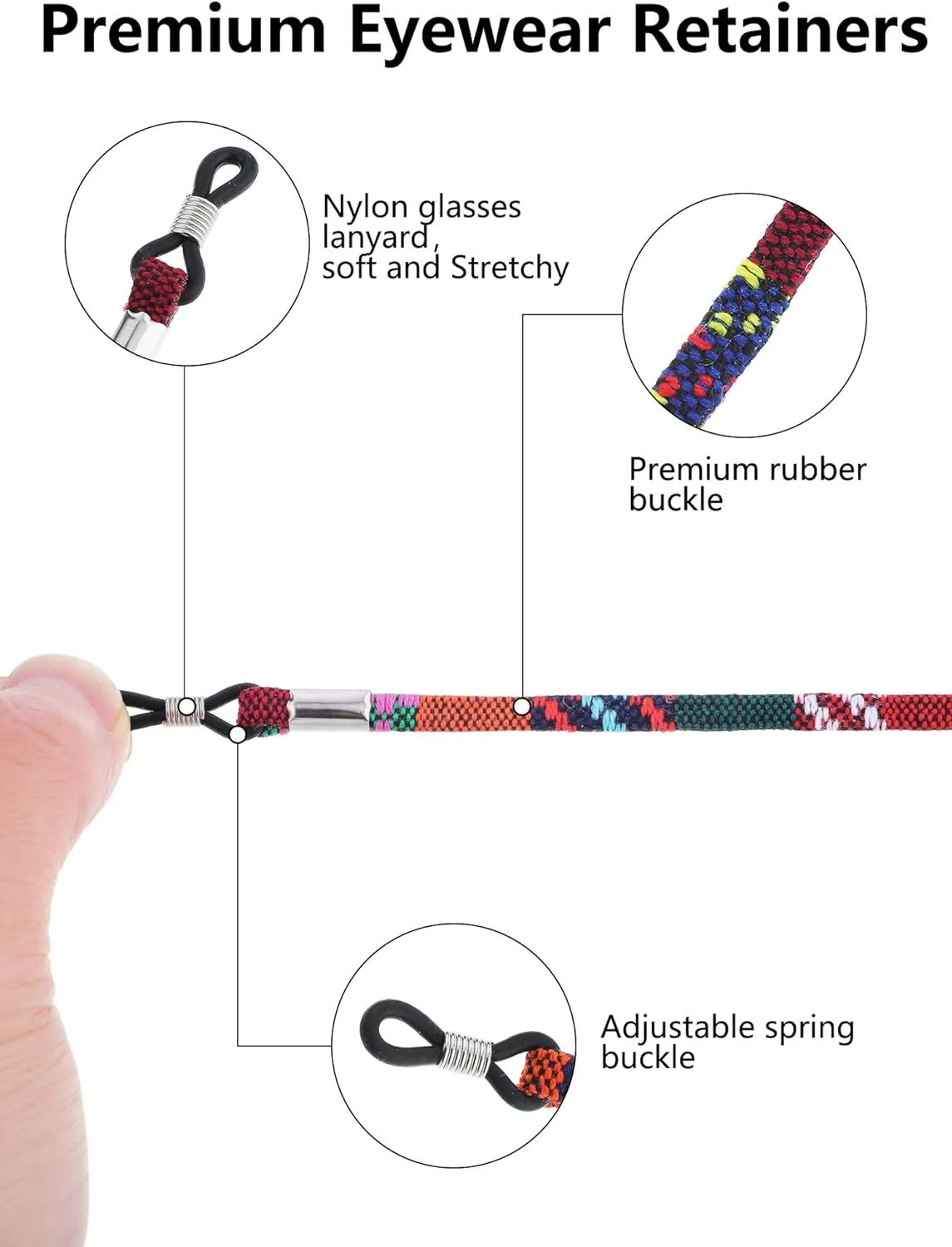 Frienda 8 Pieces Eyeglass Holder Strap Eyeglass Chain Cord Lanyard for Women