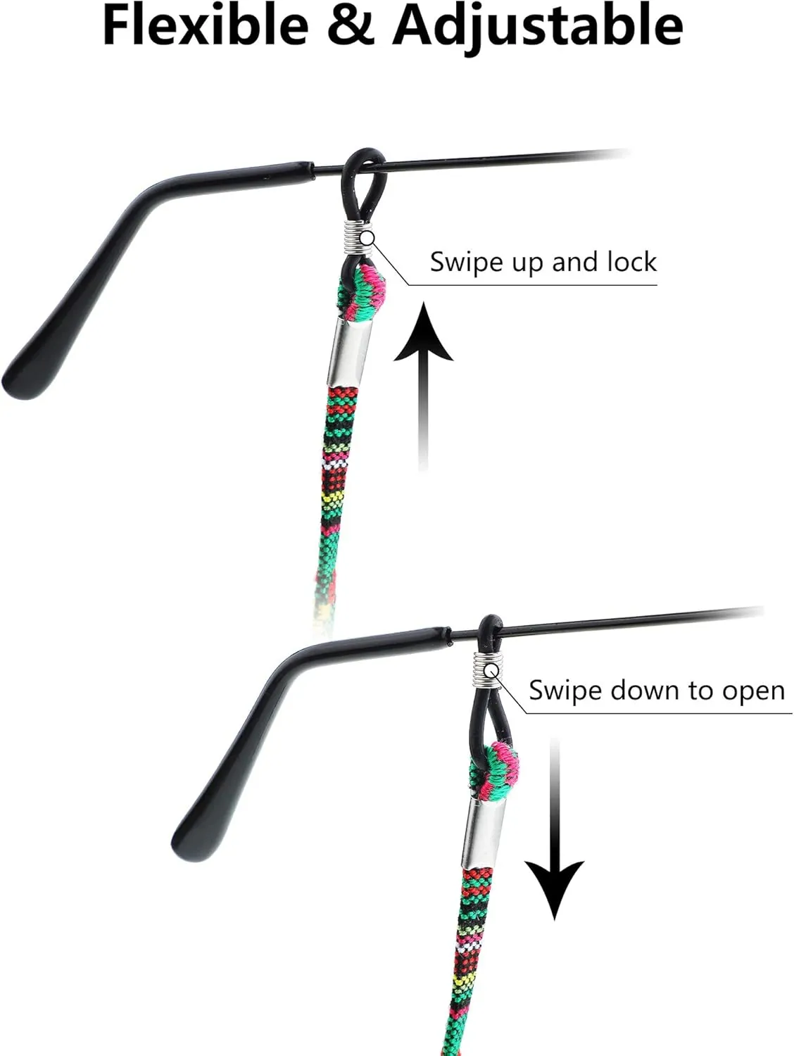 Frienda 8 Pieces Eyeglass Holder Strap Eyeglass Chain Cord Lanyard for Women