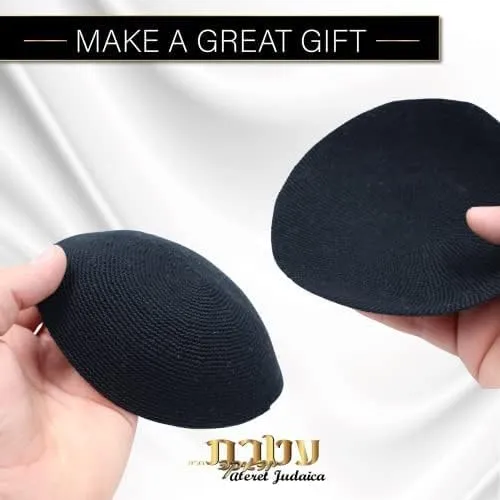 Hand Knitted Kippah from Israel, Yamaka Jewish Hats for Men, Yarmulke Hat (A variety of sizes and colors)