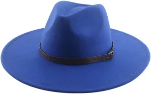 Hats for Women Man Hat Male Fedoras Winter Felted Hat Big Brim 9.5CM Belt Band Casual Solid Panama Cap