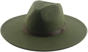 Hats for Women Man Hat Male Fedoras Winter Felted Hat Big Brim 9.5CM Belt Band Casual Solid Panama Cap
