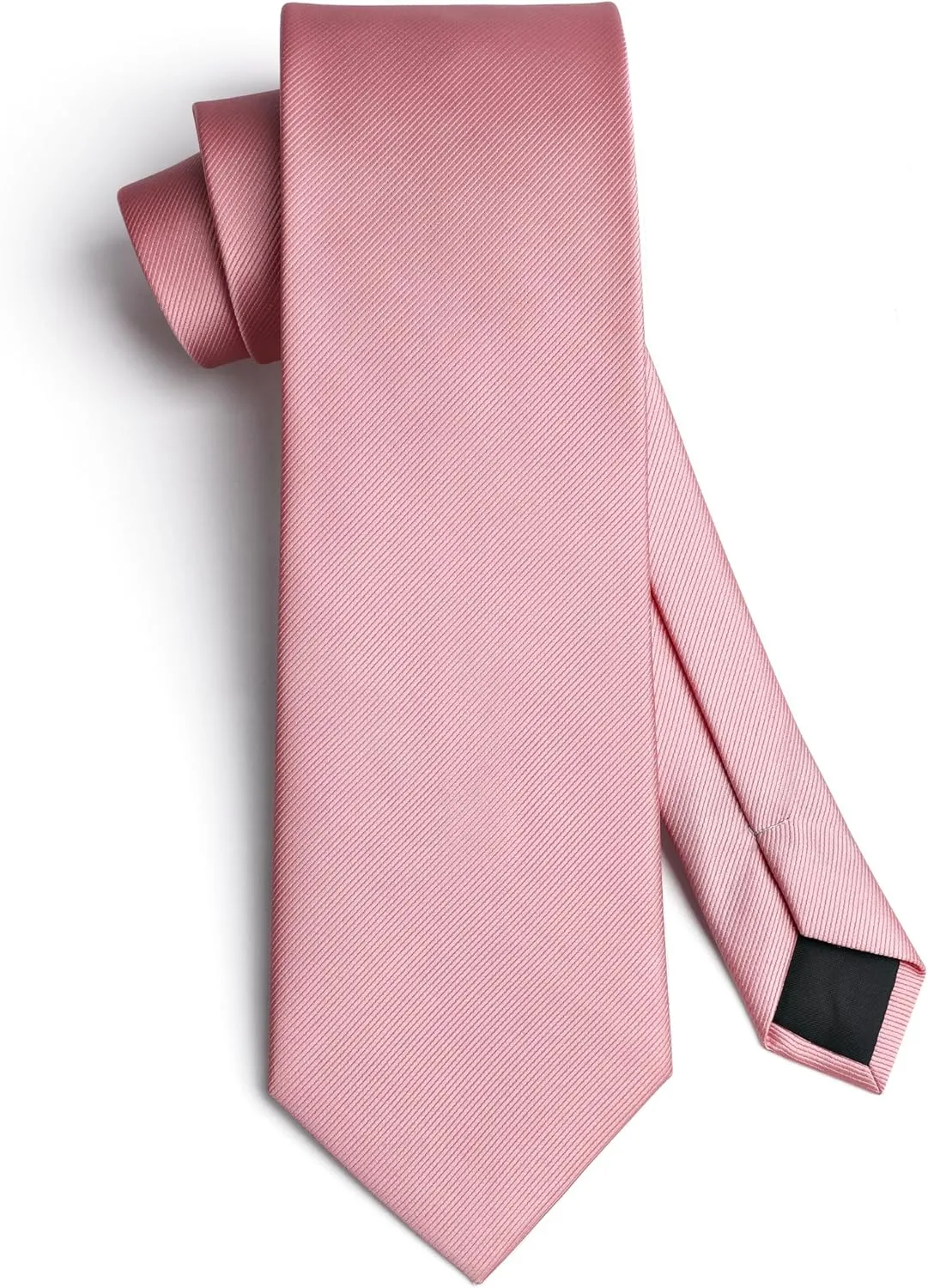 HISDERN Mens Ties Solid Color Ties for Men Formal Necktie with Pocket Square Set Satin Silk Neck Tie Handkerchiefs Set