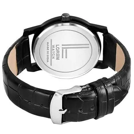 LOREM Black Professional Look Analog Watch For Men LR70