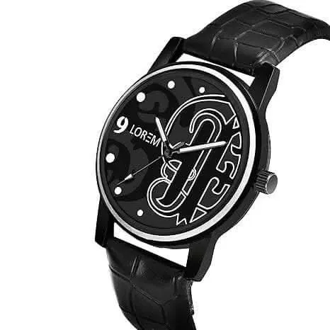LOREM Black Professional Look Analog Watch For Men LR70