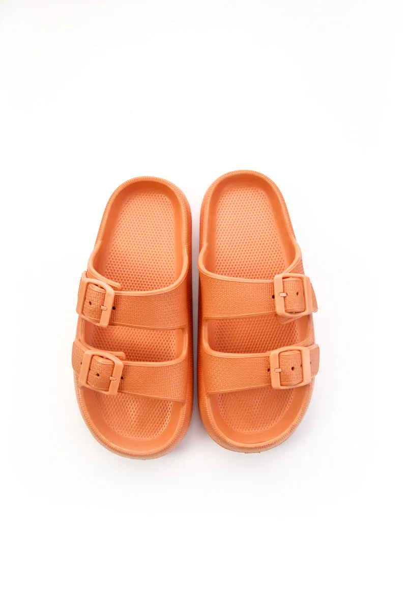 Maibulun | Marshmallow Step Double Strap Sandal - Orange