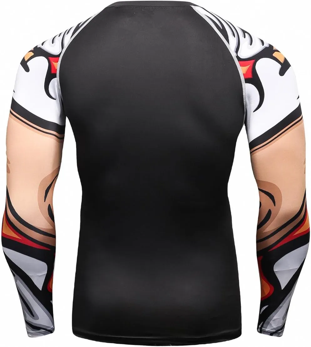 Men's Soft Slim Long Sleeve Dry-Fit Compression Gym Trainning Shirt