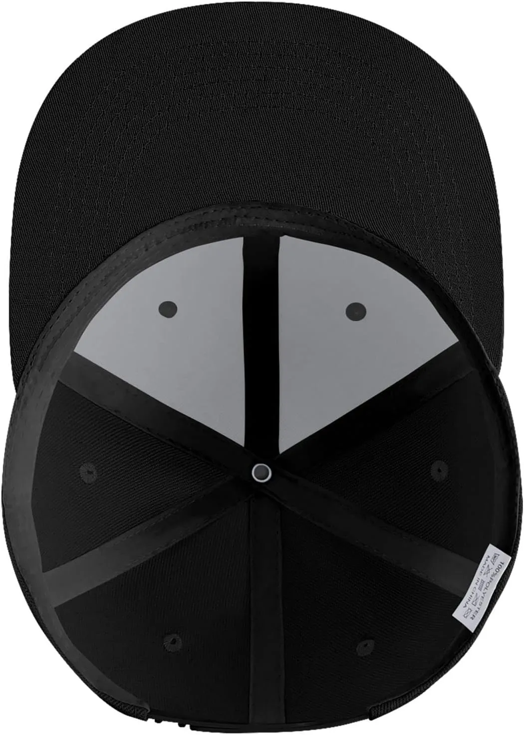Moose Flat Bill Hat Unisex Fashion Adjustable Flat Brim Hat Black