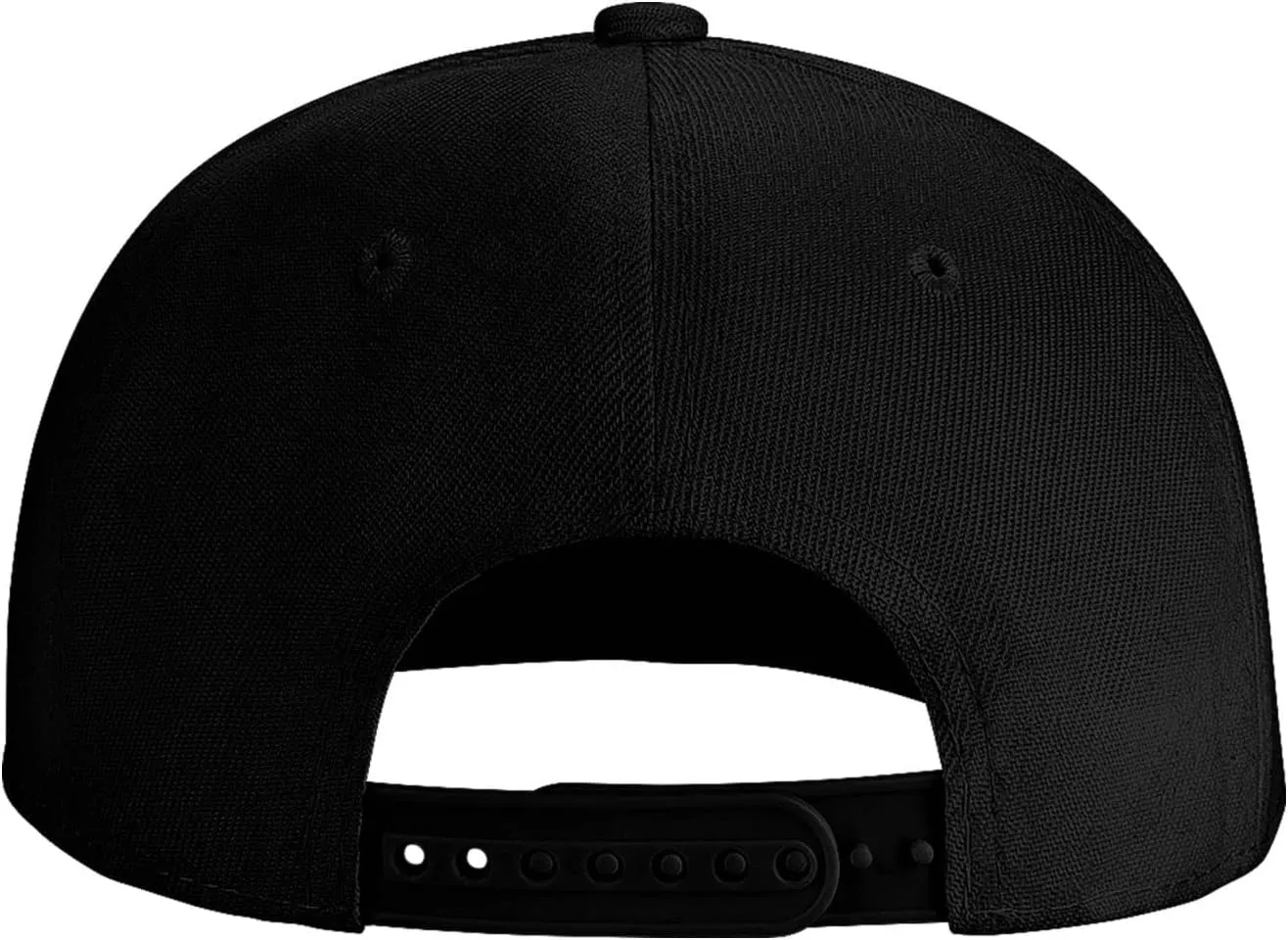 Moose Flat Bill Hat Unisex Fashion Adjustable Flat Brim Hat Black