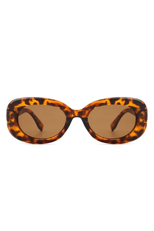 Oval Retro 90s Round Narrow Vintage Sunglasses