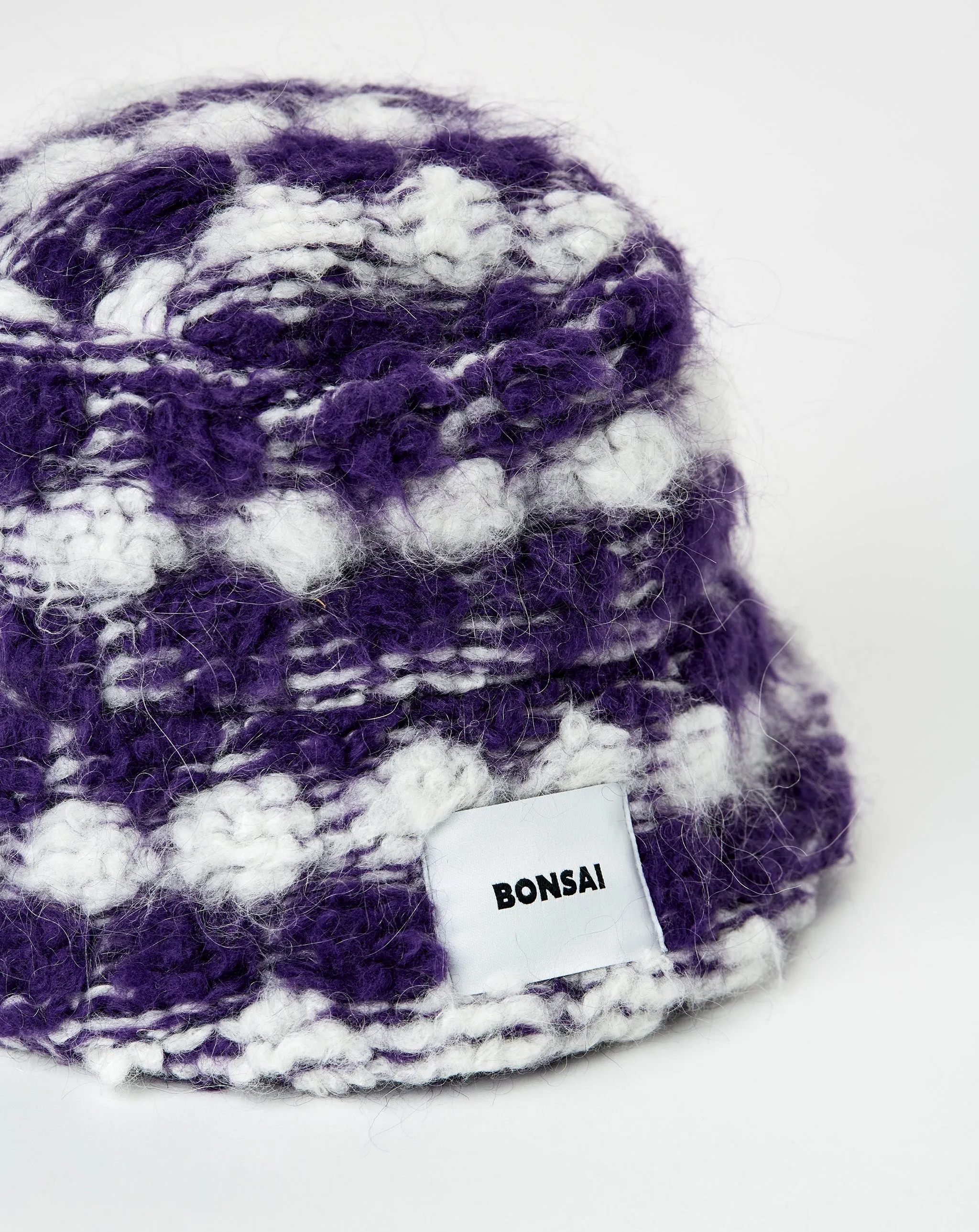 Oversized Knit Puff Bucket Hat