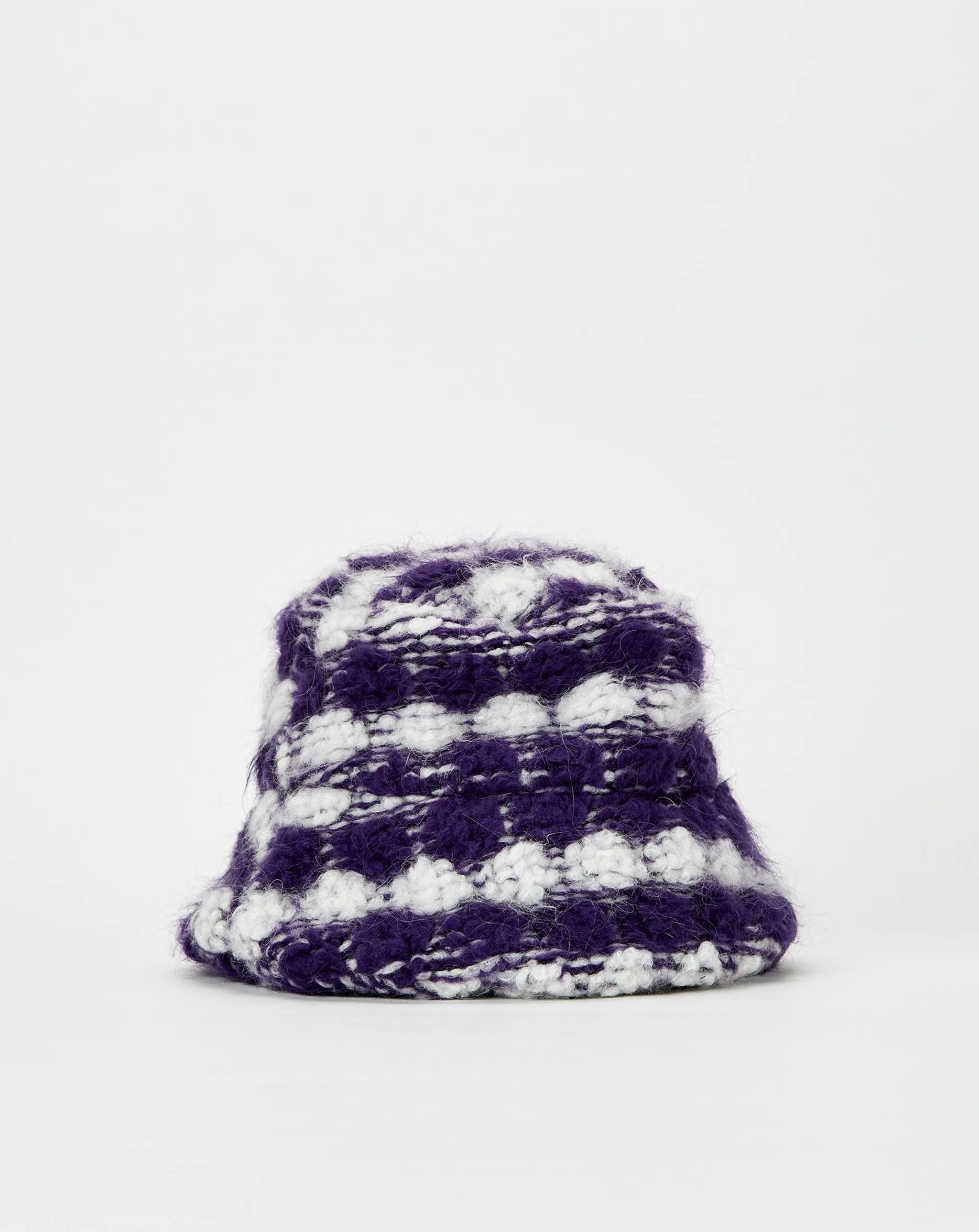 Oversized Knit Puff Bucket Hat