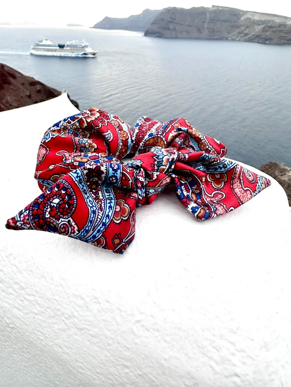 Paisley Oversize Knot Scrunchie | Paisley Series | Silky Smooth | Luxury Designer Hair Accessories | Hand Tied