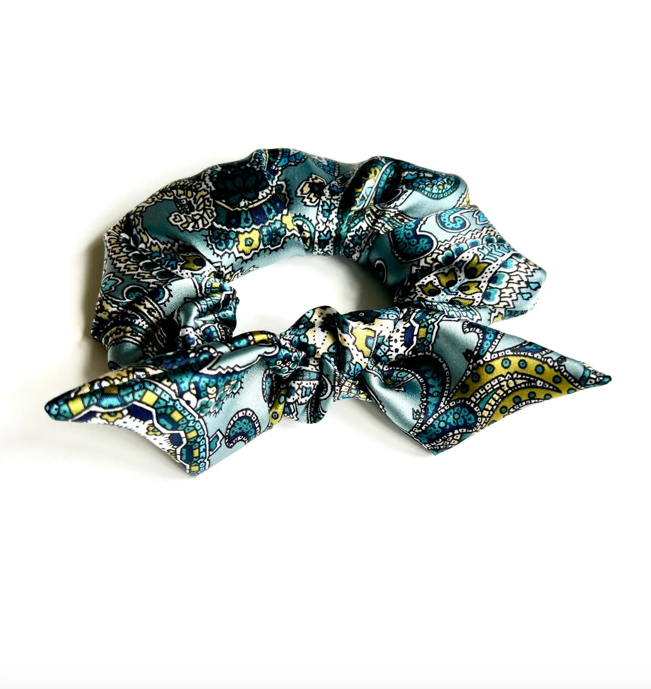 Paisley Oversize Knot Scrunchie | Paisley Series | Silky Smooth | Luxury Designer Hair Accessories | Hand Tied