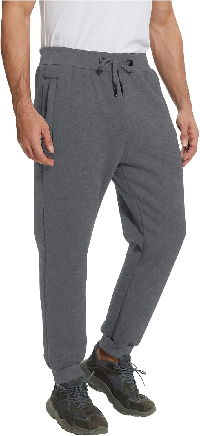 PEHMEA Fleece Joggers Pants for Men Winter Active Running Sherpa Lined Sweatpants