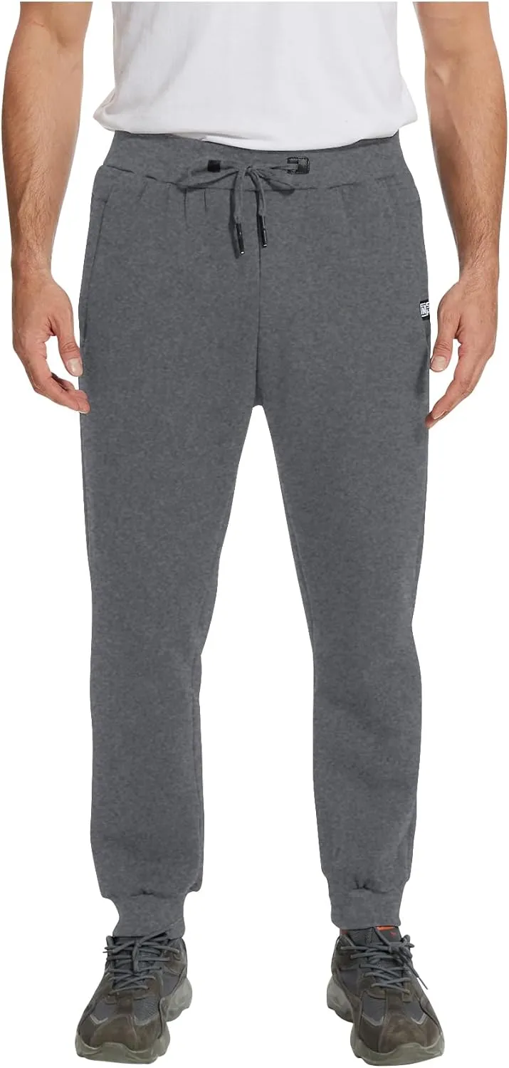 PEHMEA Fleece Joggers Pants for Men Winter Active Running Sherpa Lined Sweatpants
