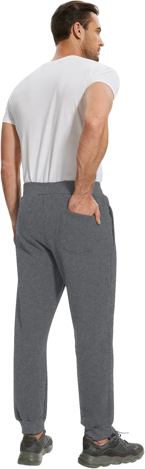 PEHMEA Fleece Joggers Pants for Men Winter Active Running Sherpa Lined Sweatpants