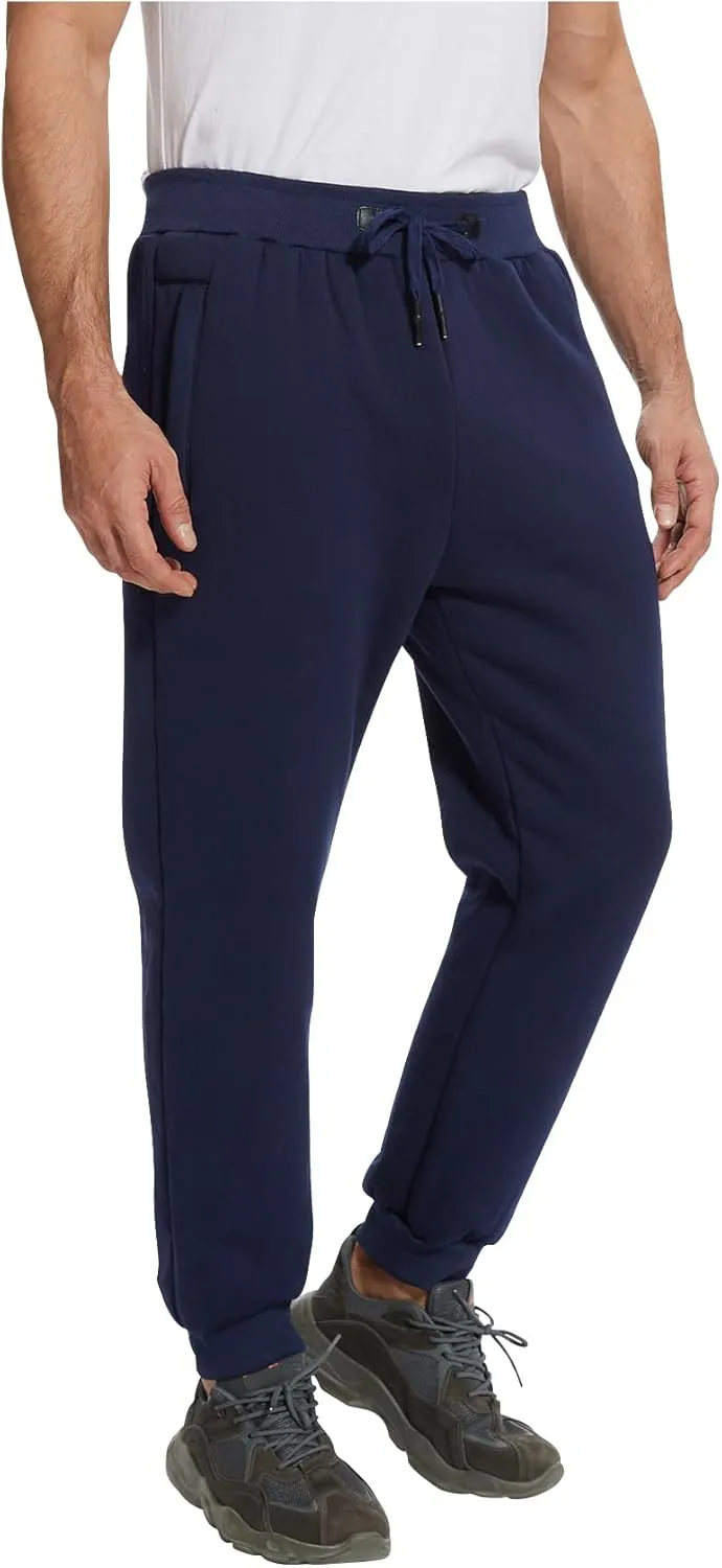 PEHMEA Fleece Joggers Pants for Men Winter Active Running Sherpa Lined Sweatpants