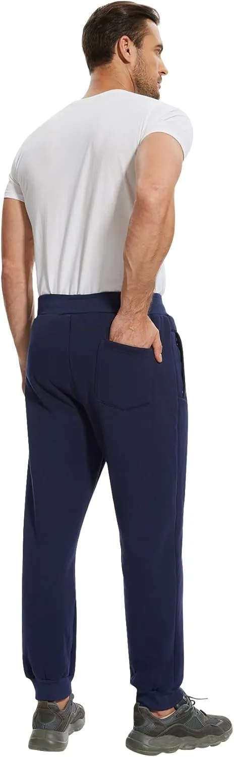 PEHMEA Fleece Joggers Pants for Men Winter Active Running Sherpa Lined Sweatpants