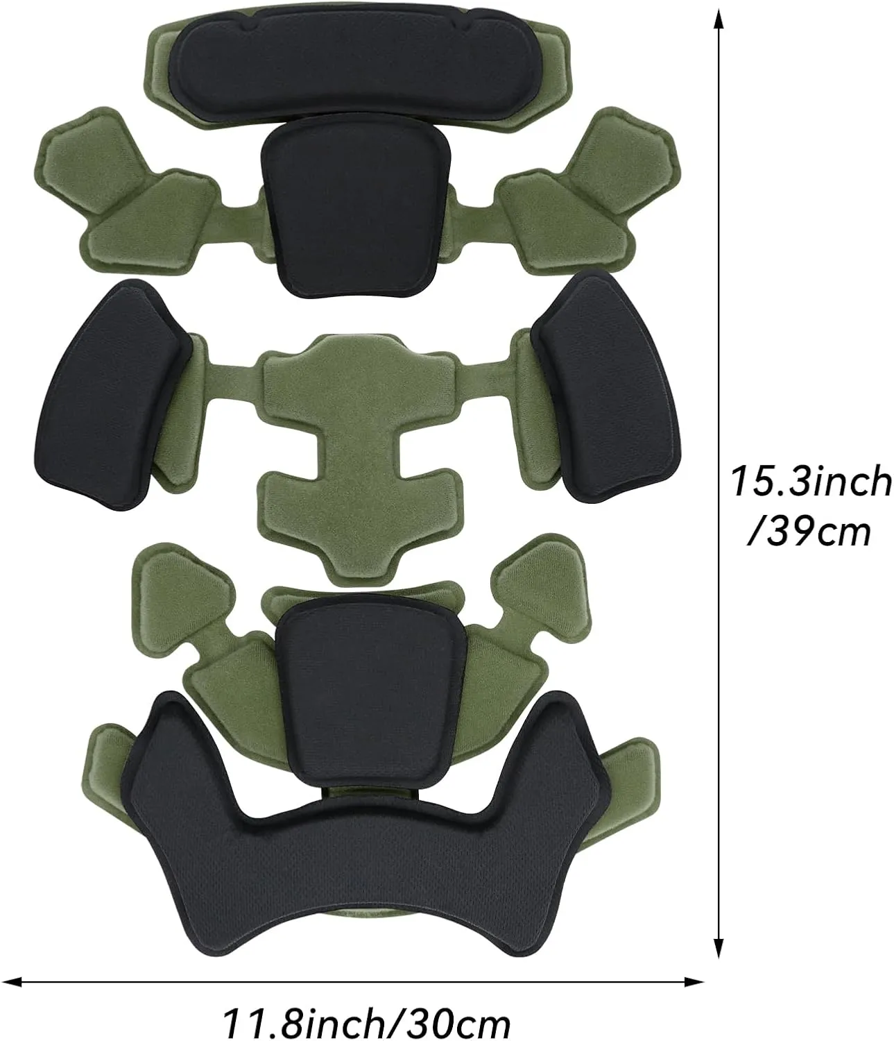 Qavctw Airsoft Tactical Helmet Padding Kit Foam Mats Insert Set Cushioning Fast Helmet Cover Pads Replaceable Fits Military Bicycle Football ACH/Fast/MICH/IBH/PASGT/USMC/Airsoft Helmets
