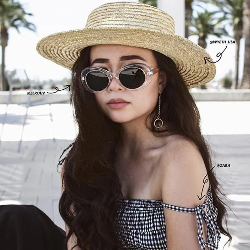 Retro 1990's Fashion Oval Clout Goggle Sunglasses