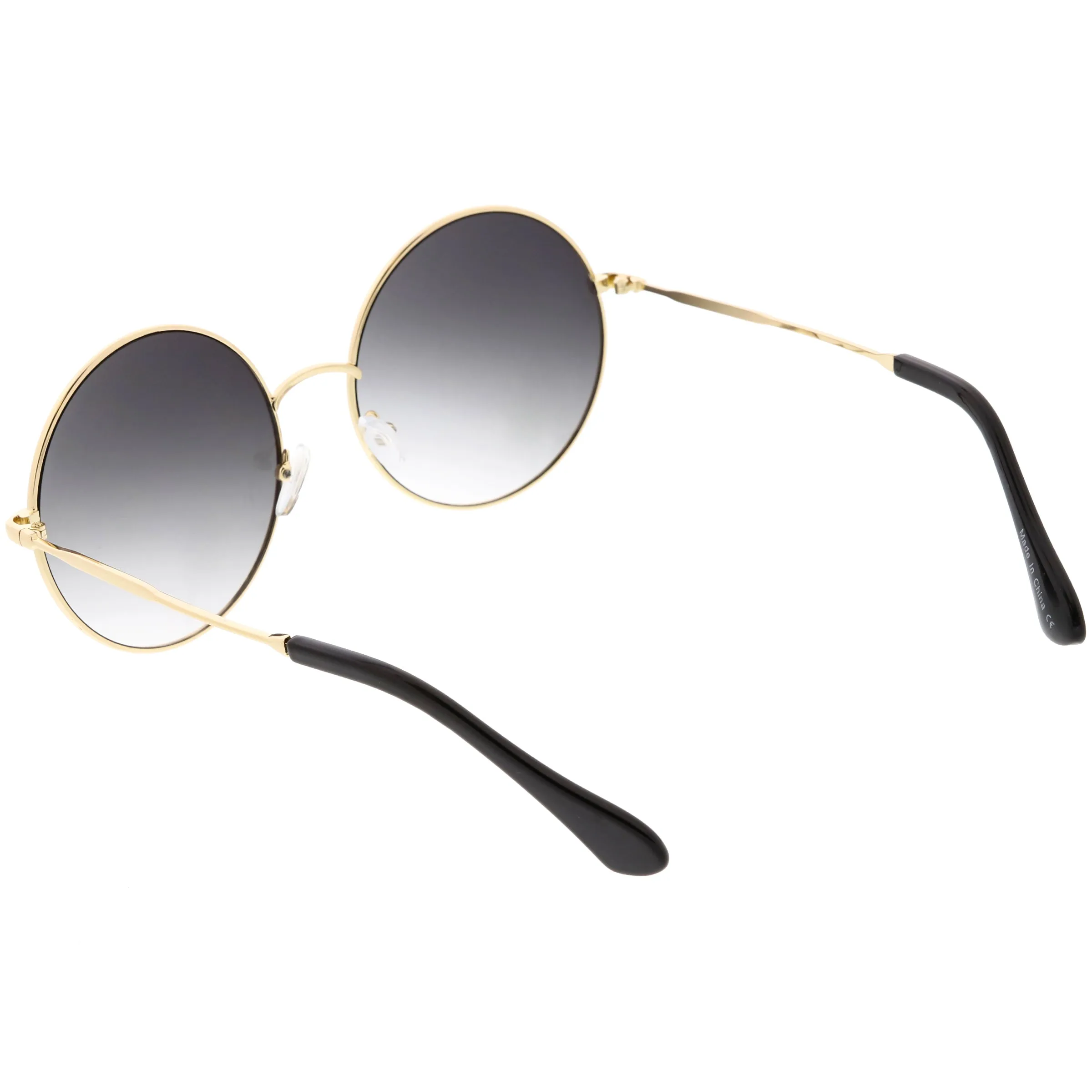 Retro Oversize Color Tone Disco Round Metal Sunglasses C848