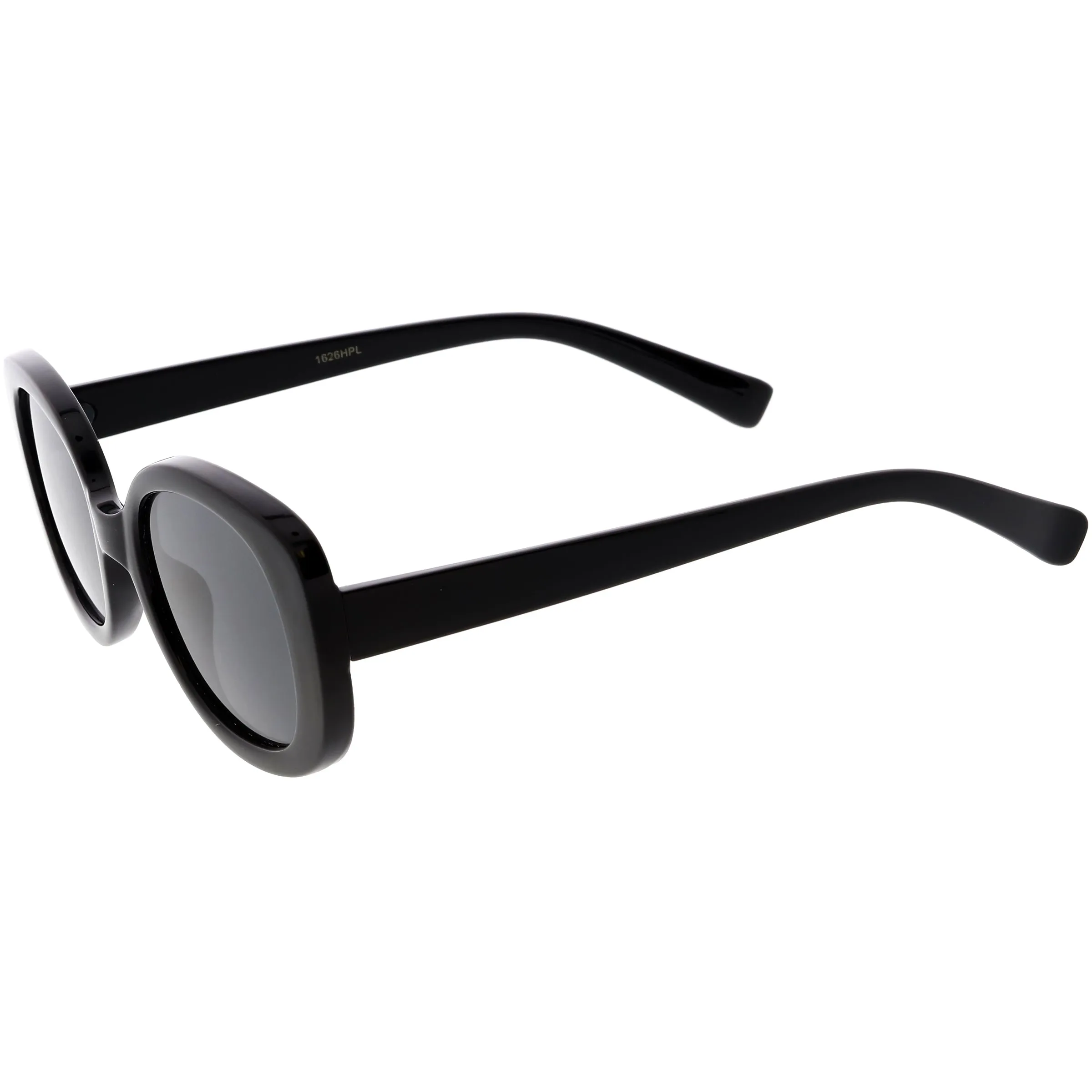 Retro Polarized Lens Wide Arms Oval Sunglasses C926