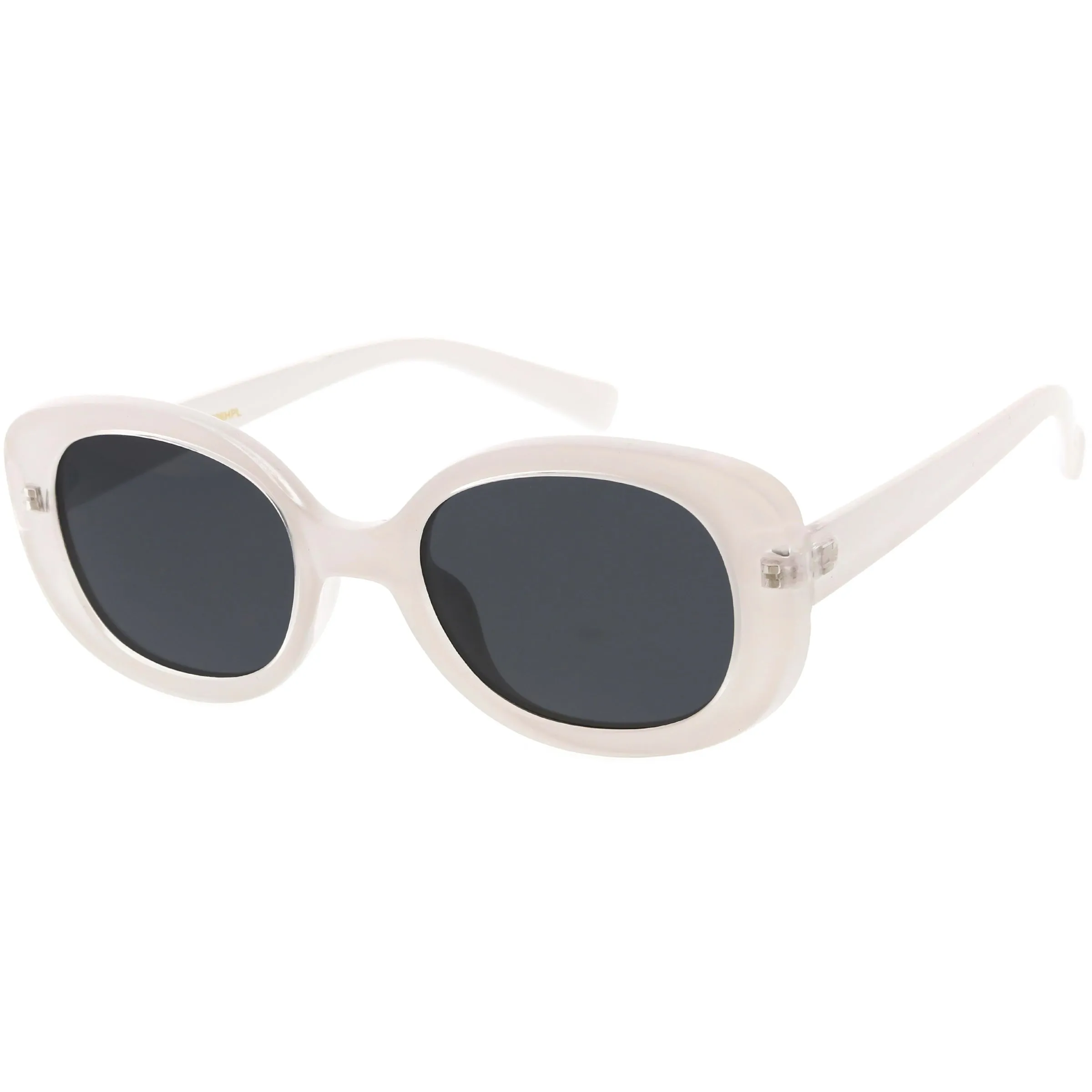 Retro Polarized Lens Wide Arms Oval Sunglasses C926