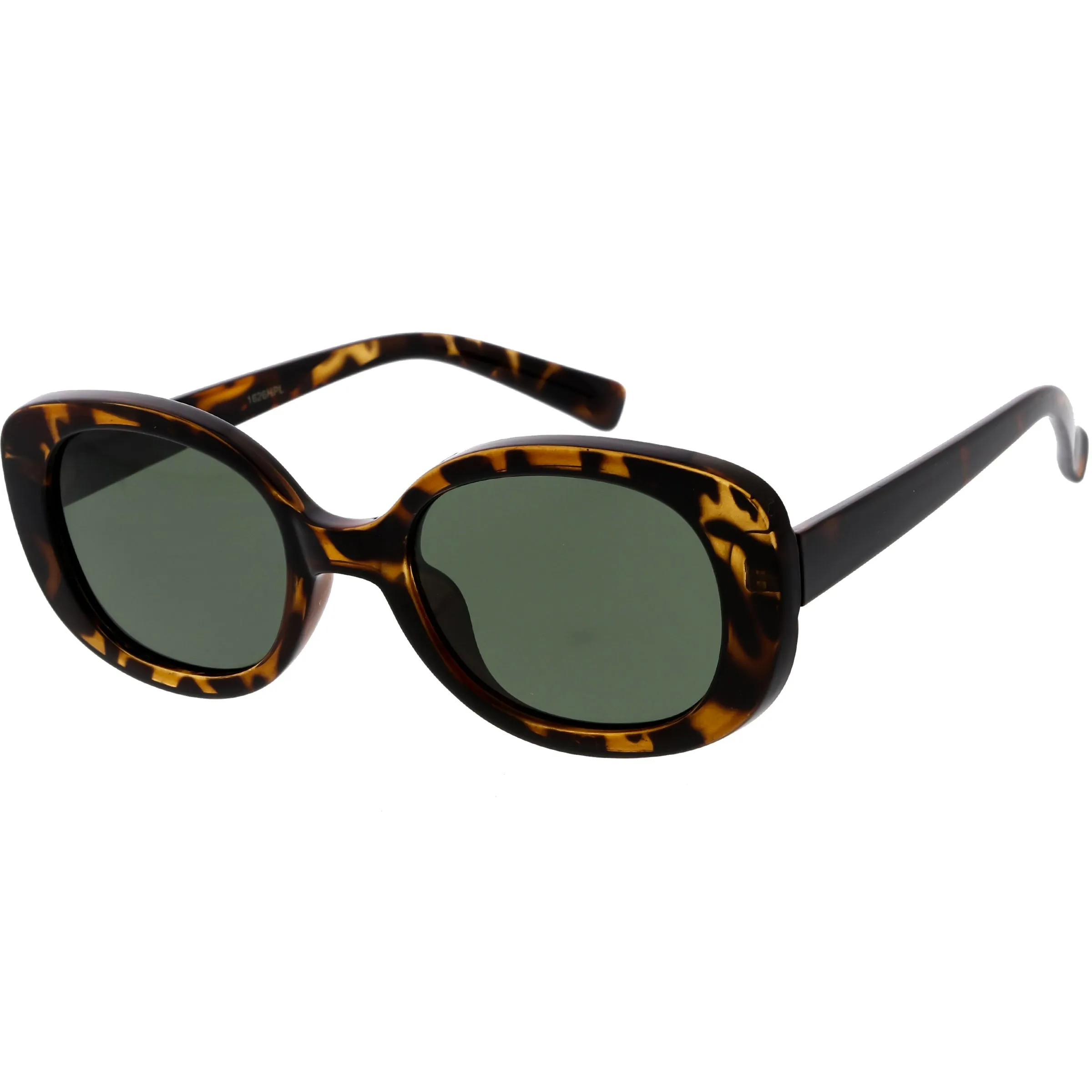 Retro Polarized Lens Wide Arms Oval Sunglasses C926