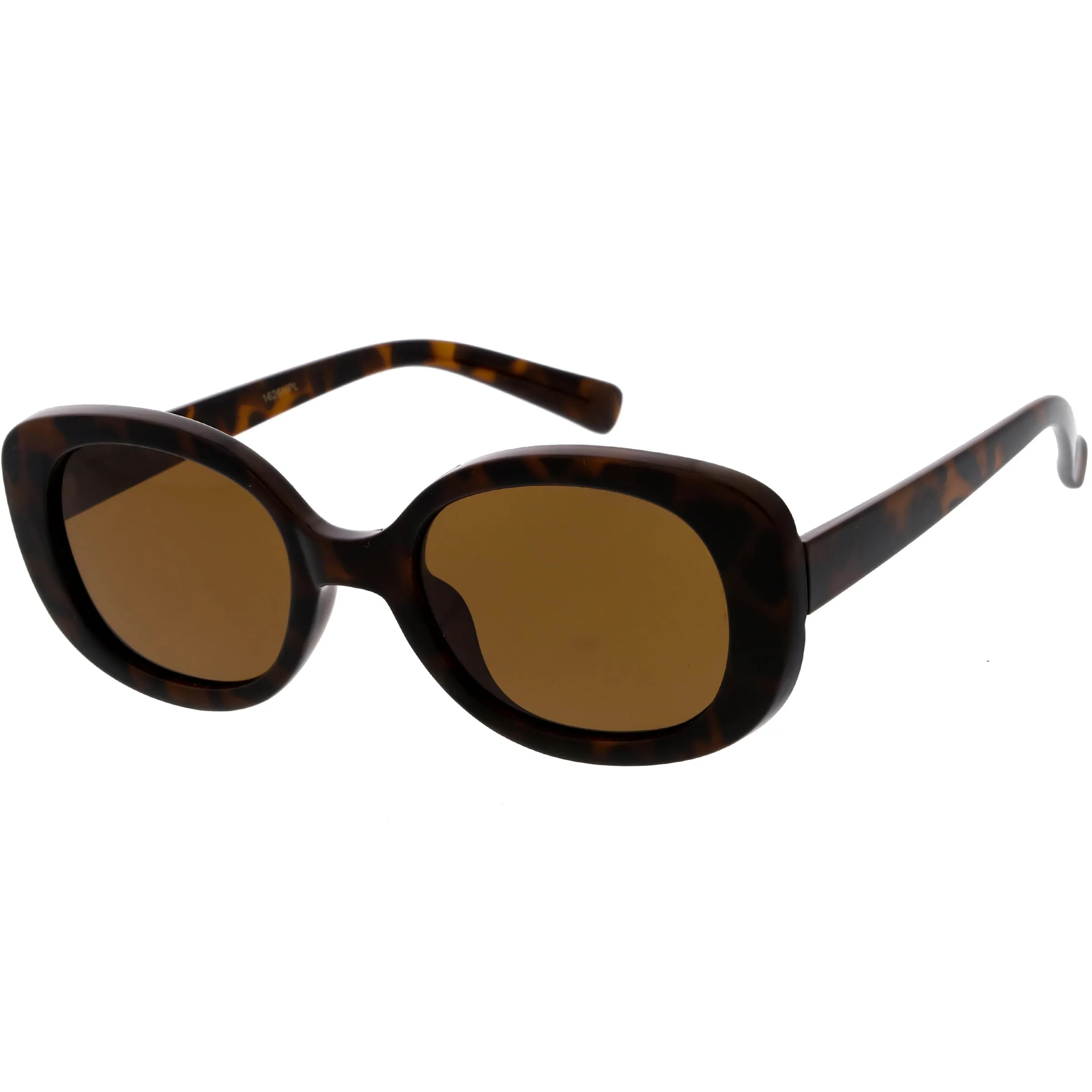 Retro Polarized Lens Wide Arms Oval Sunglasses C926