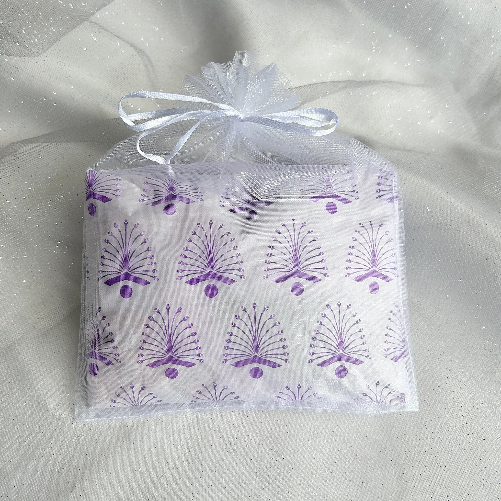 Silk Scrunchie in Blue Mulberry Silk