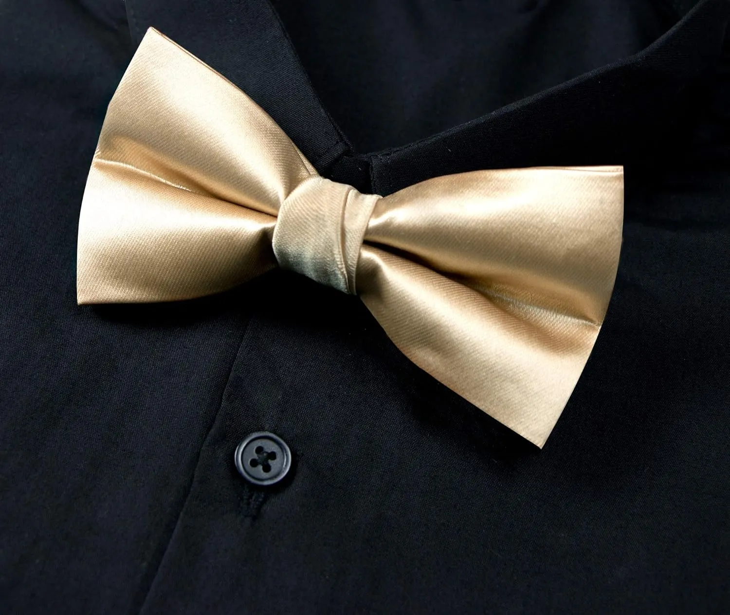 Spring Notion Men's Solid Color Satin Microfiber Bow Tie