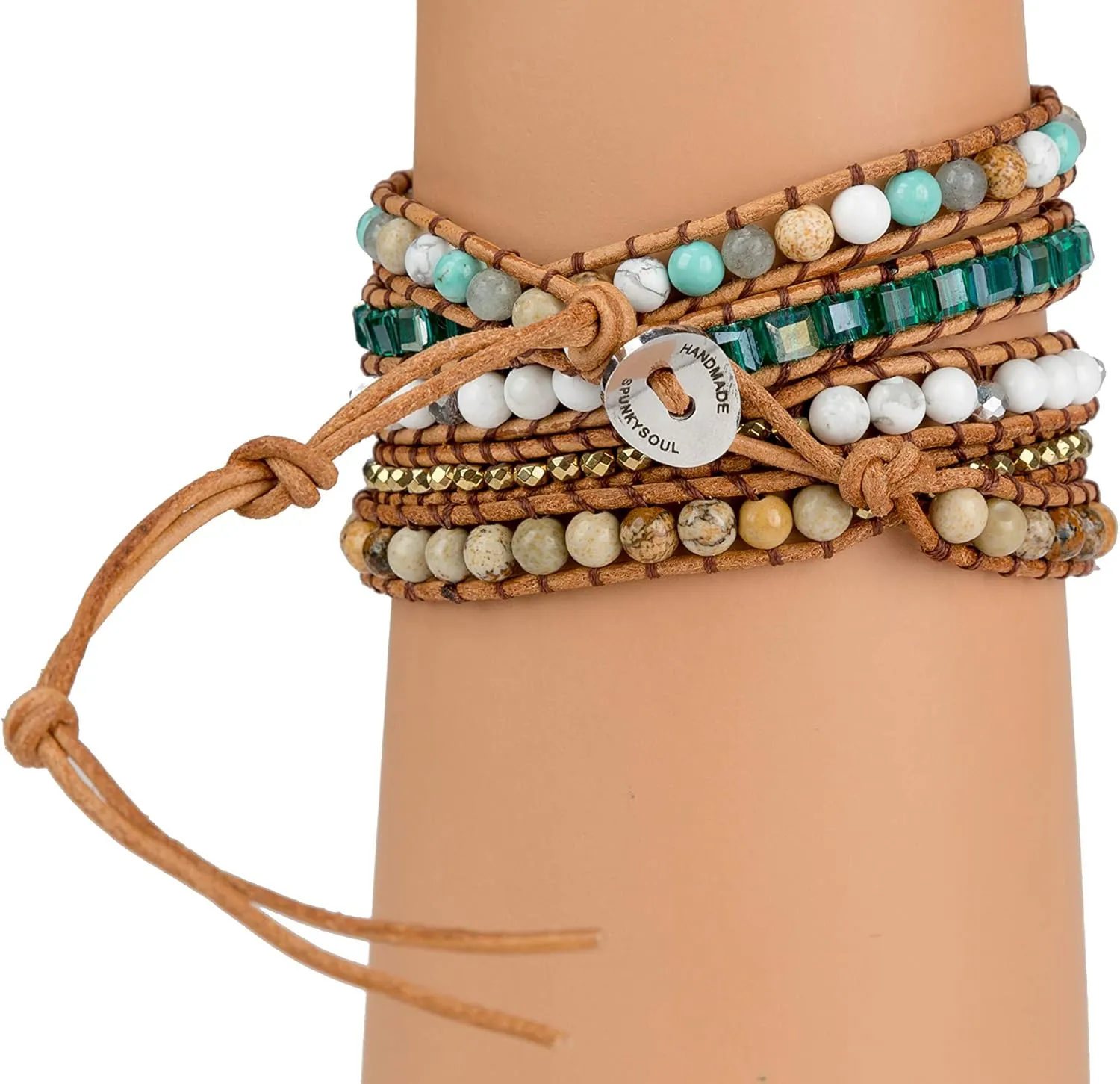 SPUNKYsoul New! Dazzling Handmade Leather Wrap Bracelet Collection