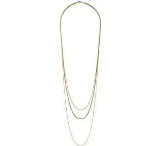 Three Layer Metal Button Accessories Long Necklace Sweater Decoration Chain