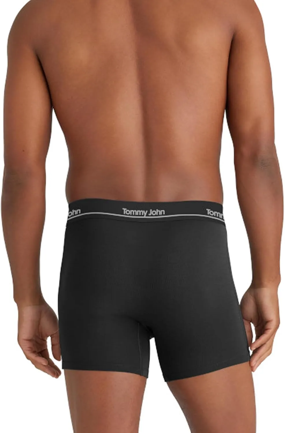 Tommy John Men's Luxe Boxer Briefs Underwear - 4" 3-Pack, Viscose Derived From Bamboo, Stay-Put Waistband & Support Pouch